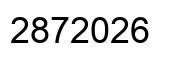 Number 2872026 black image