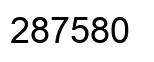 Number 287580 black image