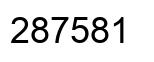 Number 287581 black image