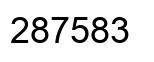 Number 287583 black image