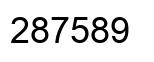 Number 287589 black image