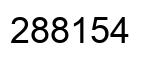 Number 288154 black image