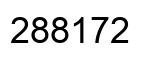 Number 288172 black image