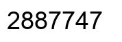 Number 2887747 black image