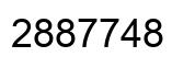 Number 2887748 black image