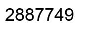 Number 2887749 black image