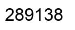 Number 289138 black image