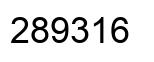 Number 289316 black image