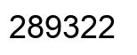 Number 289322 black image