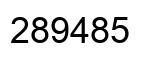 Number 289485 black image
