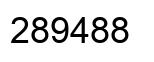 Number 289488 black image