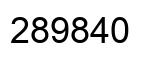 Number 289840 black image