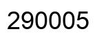 Number 290005 black image