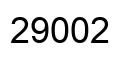 Number 29002 black image