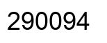 Number 290094 black image