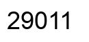 Number 29011 black image