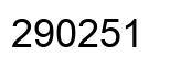 Number 290251 black image
