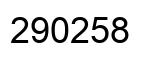 Number 290258 black image