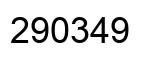 Number 290349 black image