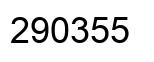 Number 290355 black image