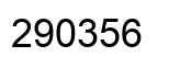 Number 290356 black image