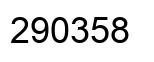 Number 290358 black image