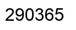 Number 290365 black image