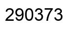 Number 290373 black image