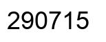 Number 290715 black image