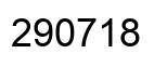 Number 290718 black image