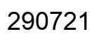 Number 290721 black image