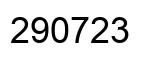 Number 290723 black image