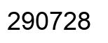 Number 290728 black image