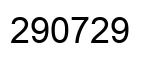 Number 290729 black image