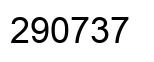Number 290737 black image