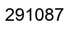 Number 291087 black image