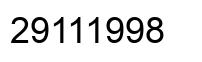 Número 29111998 imagen negro