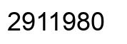 Number 2911980 black image