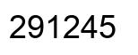 Number 291245 black image