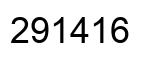 Number 291416 black image