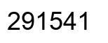 Number 291541 black image