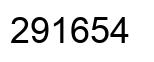 Number 291654 black image
