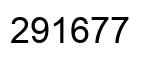 Number 291677 black image