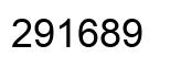 Number 291689 black image