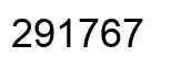 Number 291767 black image