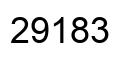 Número 29183 imagen negro