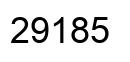 Number 29185 black image