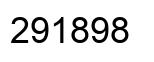 Number 291898 black image