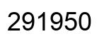 Number 291950 black image