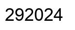 Number 292024 black image